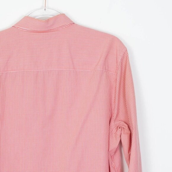 Perry Ellis Mens City Fit Button Down Shirt Size L Plaid Long Sleeve Office Work - Picture 7 of 7